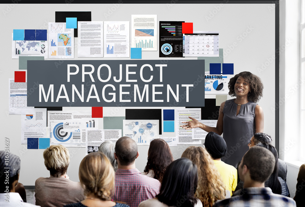 Poster project management methods processes concept