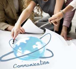 Communication Networking Online Technology Concept