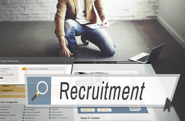 Recruitment Job Work Vacancy Search Concept