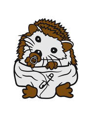 waving baby ball sweet little cute hedgehog