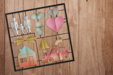 family model set home sweet home concept