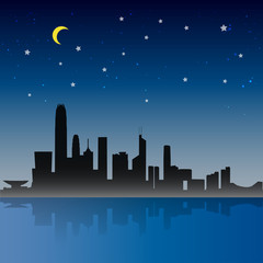Hongkong City Night Scen