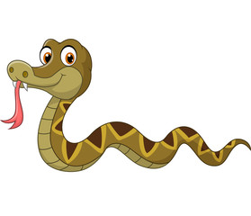 Fototapeta premium Cartoon snake character
