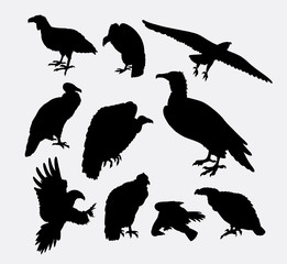 condor, vulture, and eagle bird silhouette. Good use for symbol, logo, web icon, sign, mascot, sticker design, or any design you want.