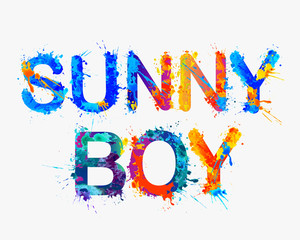 Sunny boy. Vector inscription