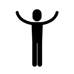 person with gestures of protest isolated icon design, vector illustration  graphic 