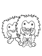 diaper schnullerbaby couple couple love love kissing sweet little cute hedgehog family 2 child mamapapa junior