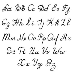 vector real hand Alphabet