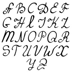 Vector hand drawn alphabet