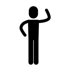 person with gestures of protest isolated icon design, vector illustration  graphic 