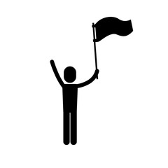people protesting with signs and notices isolated icon design, vector illustration  graphic 