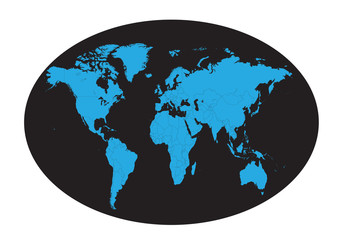World map planet vector flat design