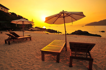 Beautiful Sunset on the Beach