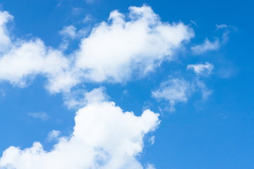 The blue sky and cloud in the evening