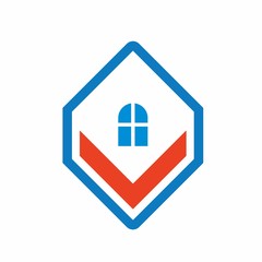 Hexagon house logo