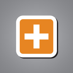 Fototapeta premium icon busines orange stiker