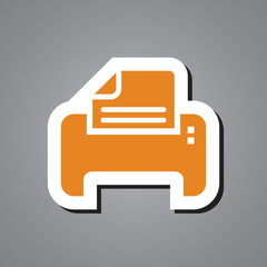 icon busines orange stiker