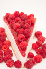 Sweet raspberry cheesecake
