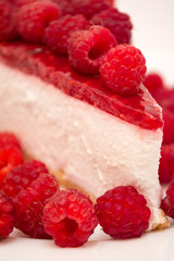 Sweet raspberry cheesecake