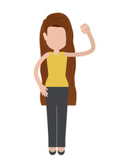 person with gestures of protest isolated icon design, vector illustration  graphic 