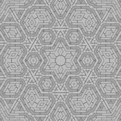 Creative Ornamental Grey Pattern. Geometric Decorative Background