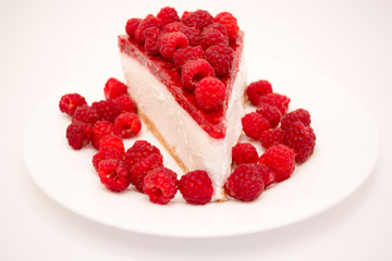 Sweet raspberry cheesecake
