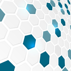 Abstract hexagonal background.