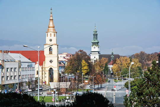 Holy trinity church and Saint Elizabeth church in Zvolen