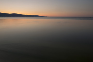 Obraz premium empty beach sunny beach at dawn. Bulgaria