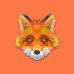 Triangle red fox design 