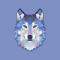 Triangle wolf design 