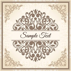 Vintage damask style template