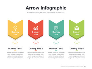 Flat business presentation vector slide template with diagram chart