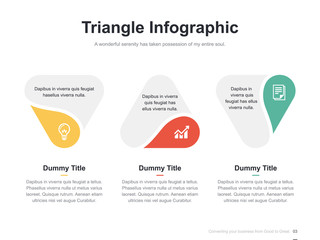 Flat business presentation vector slide template with diagram chart