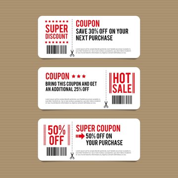Discount coupon templates