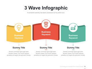 Flat business presentation vector slide template with diagram chart