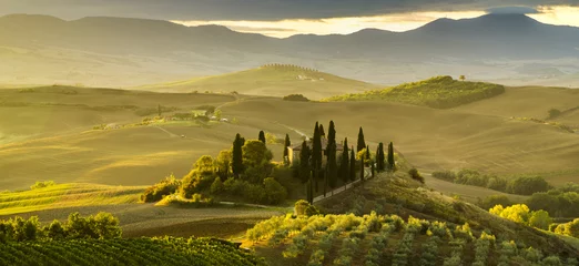 Cercles muraux Toscane beau paysage rural toscan