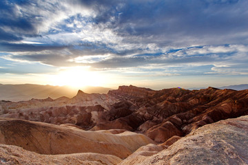 Sunset Zabraskie Point, Death Valley National park, California, USA