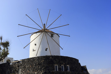 windmill in santorini