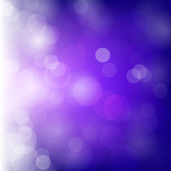 Lights On Blue Background - Vector Illustration, Graphic Design Useful For Your Design. Bright Blue Abstract Christmas Background With White Snowflakes