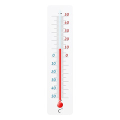 Thermometer. Weather outdoor temperature meter