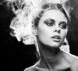 girl in the smoke