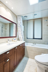 interior of modern bathroom