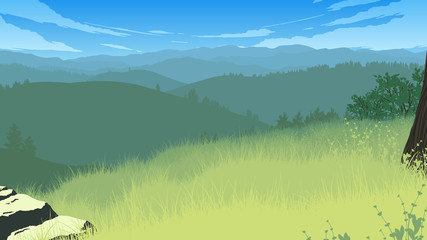 hills landscape illustration - 116766247