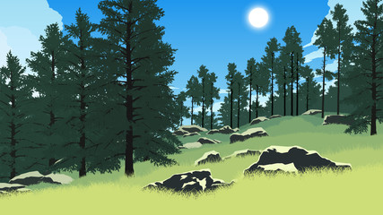 forest landscape illustration - 116766272