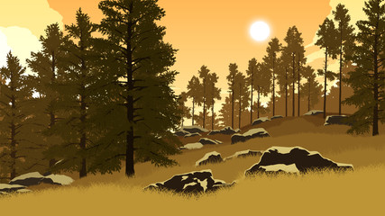 forest landscape illustration - 116766283