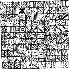 pattern abstract square pattern Page for coloring, sketch hand drawn vector illustration