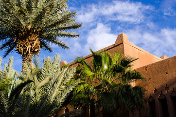 Walls of riad in Morocco