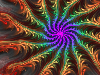 Abstract fractal. Fractal art background for creative design. Decoration for wallpaper desktop, poster, cover booklet, card. Psychedelic. Print for clothes, t-shirt.