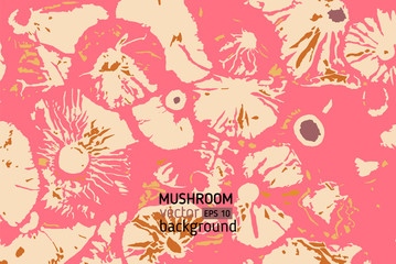 Mushrooms background vector illustration